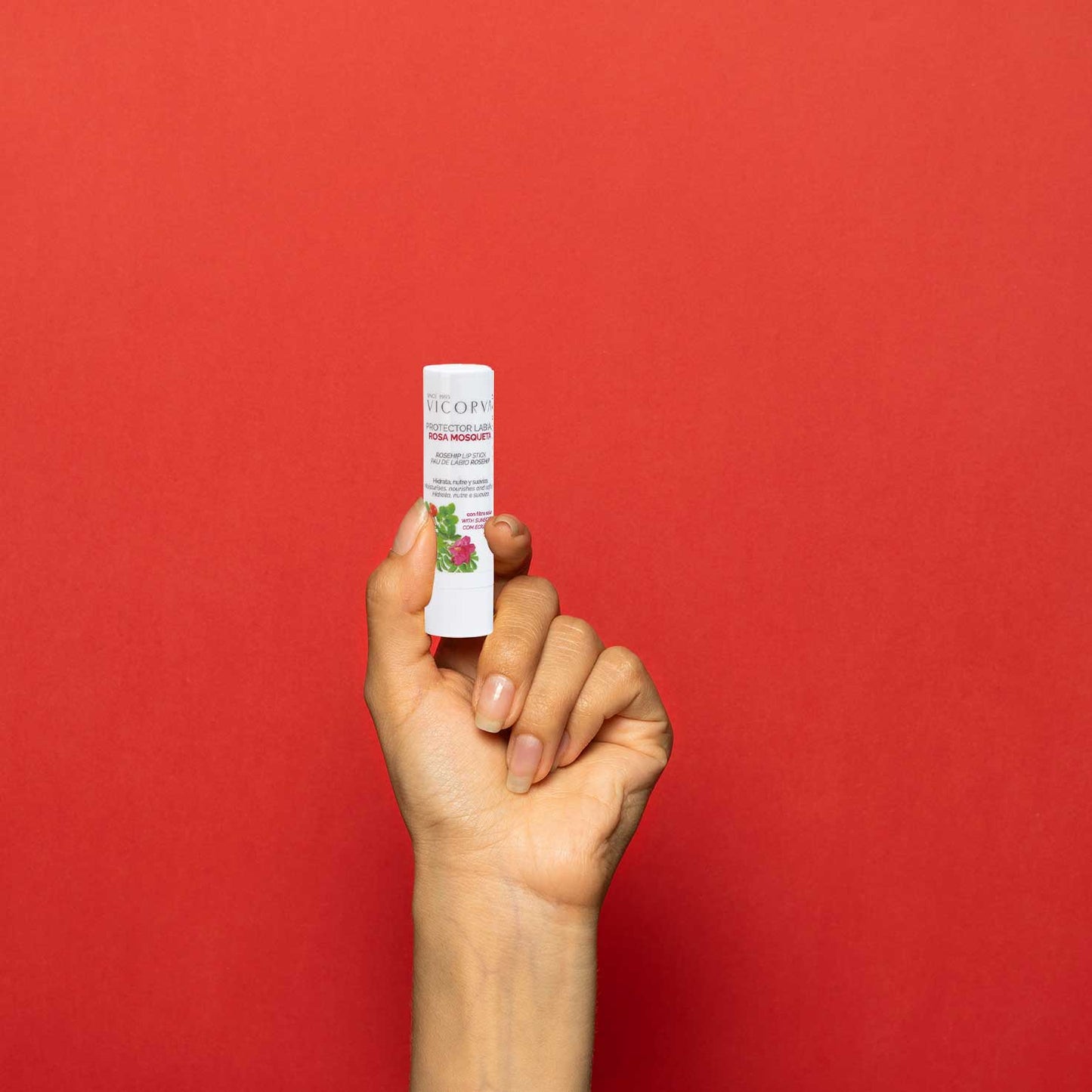 Bálsamo Labial Rosa Mosqueta FPS - 4 gr - Cosmética Vicorva