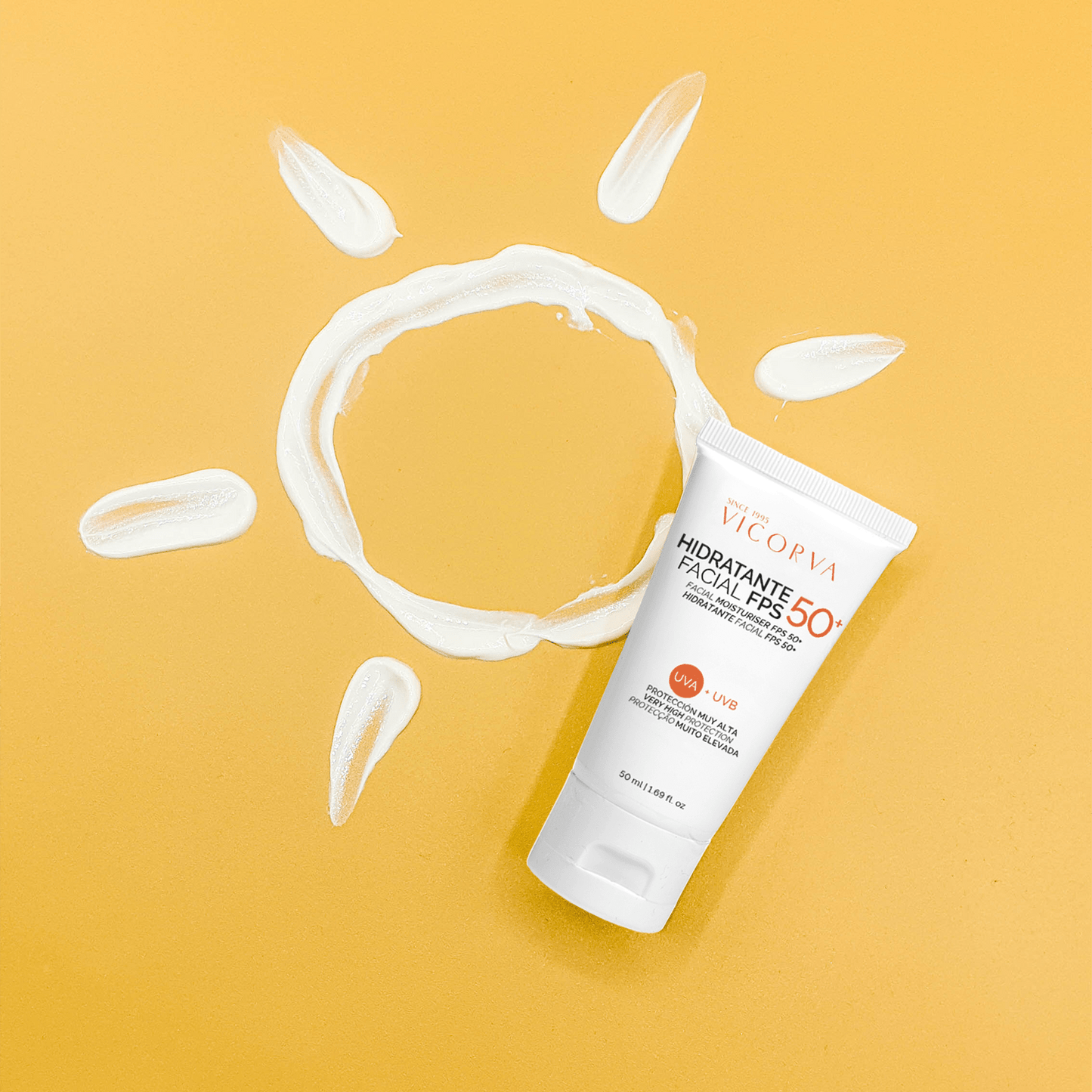 Hidratante Facial FPS 50+ - 50 ml - Cosmética Vicorva