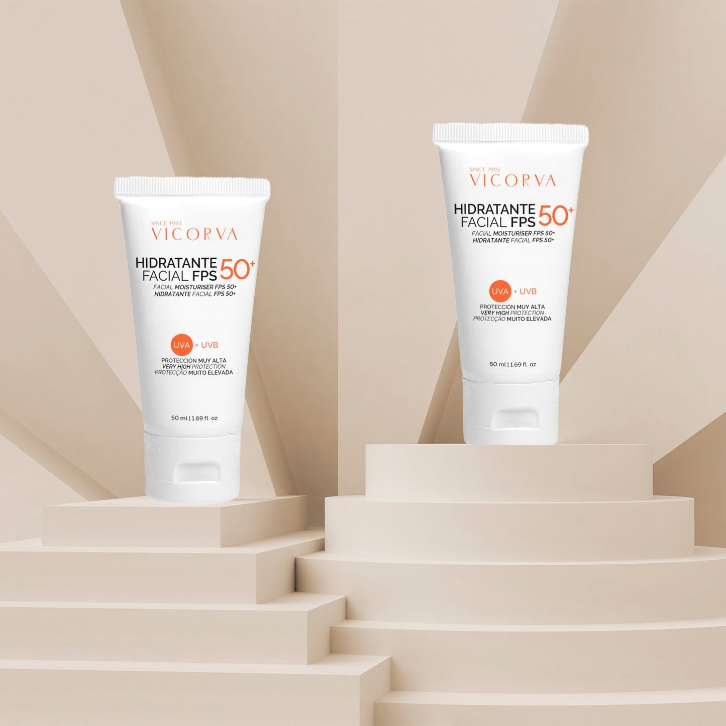 Hidratante Facial FPS 50+ - 50 ml - Cosmética Vicorva