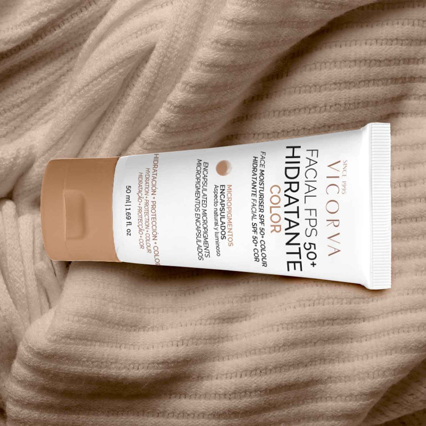 Hidratante Facial FPS 50+ Color - 50 ml - Cosmética Vicorva