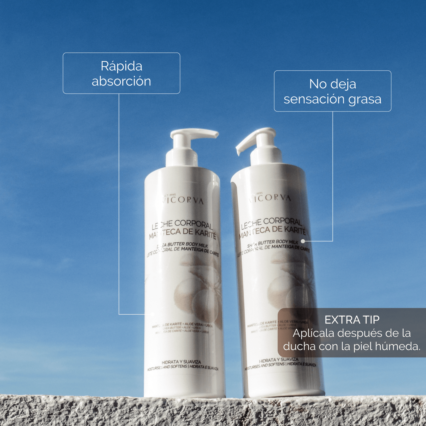 Leche Corporal - Manteca de Karité - 500 ml - Cosmética Vicorva