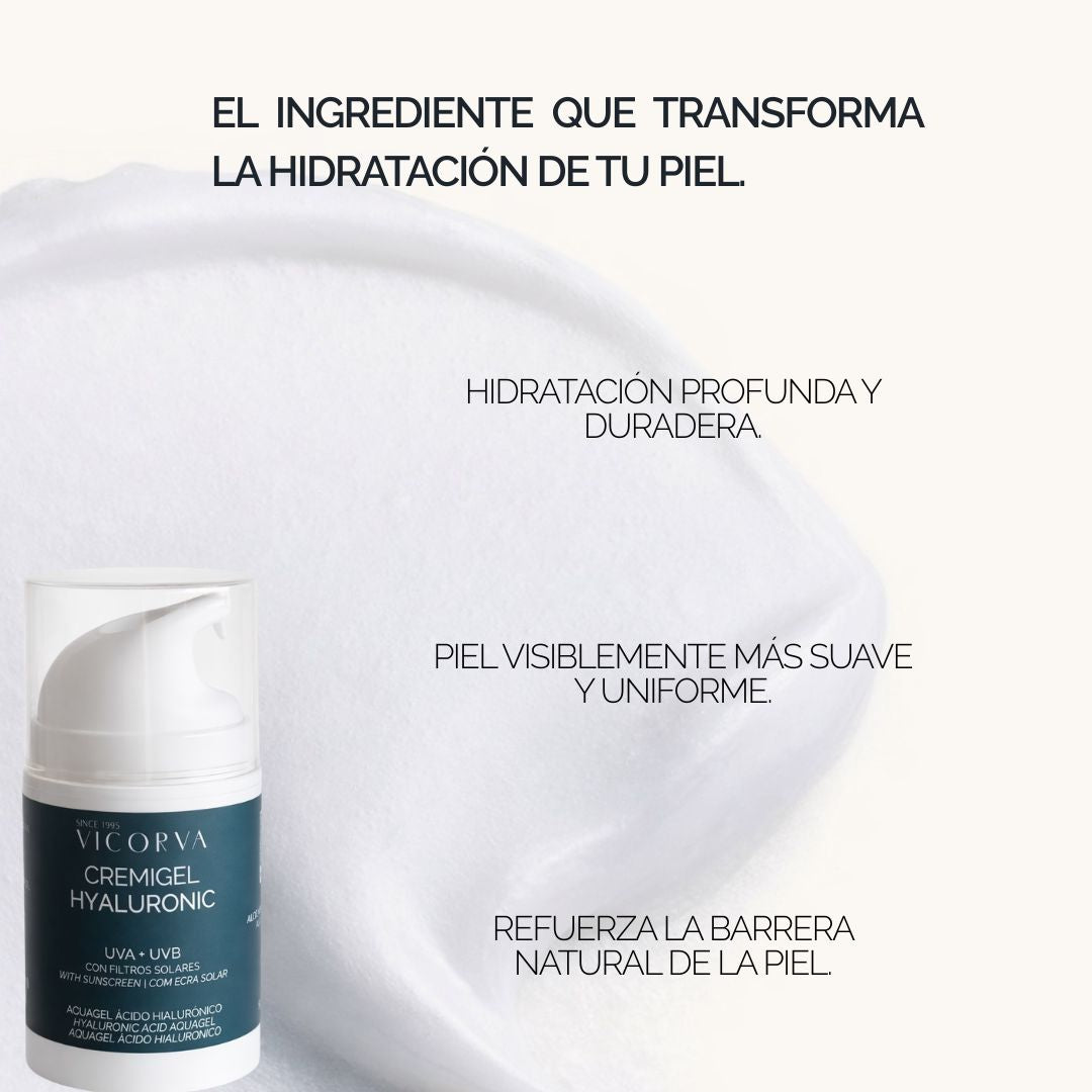 Cremigel Hyaluronic con FPS - 50 ml - Cosmética Vicorva