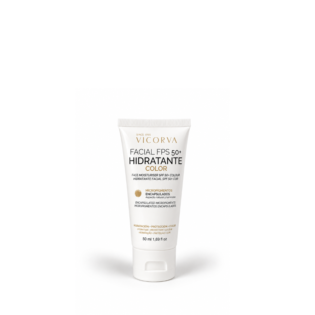 Hidratante Facial FPS 50+ Color - 50 ml - Cosmética Vicorva
