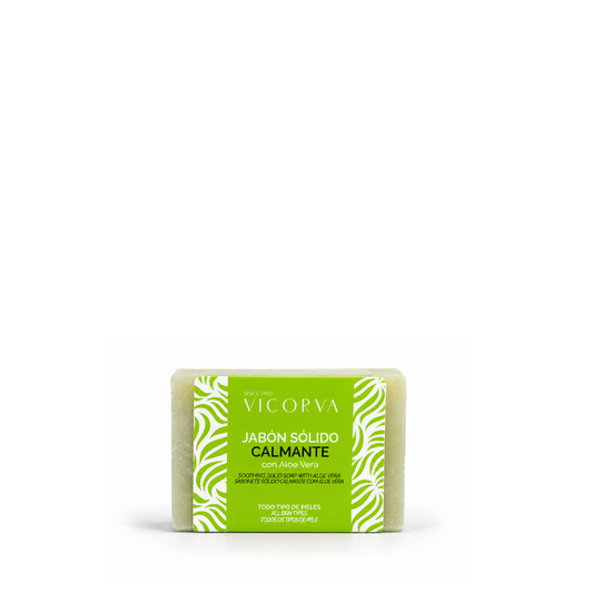 Jabón Sólido Calmante Aloe Vera - 100 gr - Cosmética Vicorva