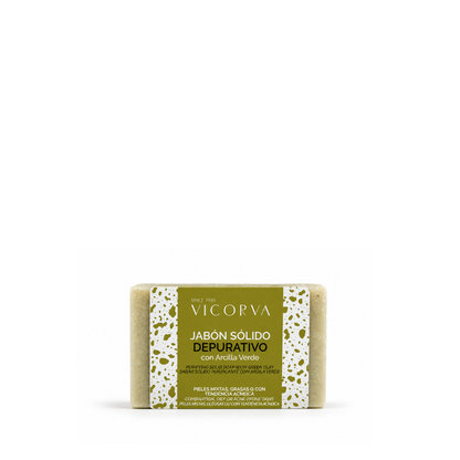 Jabón Sólido Depurativo Arcilla Verde - Cosmética Vicorva