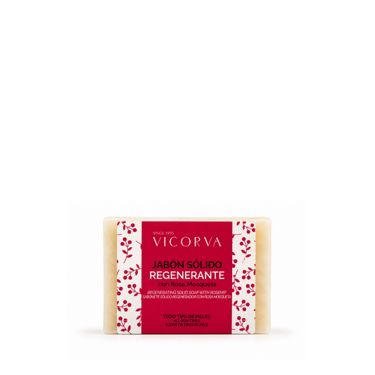 Jabón Sólido Regenerante Rosa Mosqueta - Cosmética Vicorva