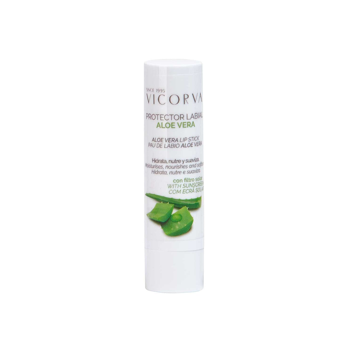 Bálsamo Labial Aloe FPS - 4 gr - Cosmética Vicorva
