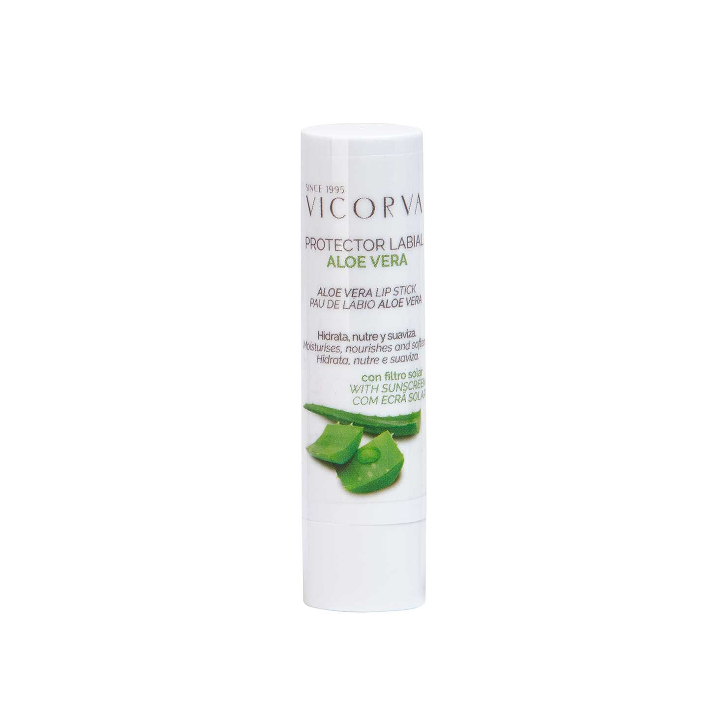 Bálsamo Labial Aloe FPS - 4 gr - Cosmética Vicorva