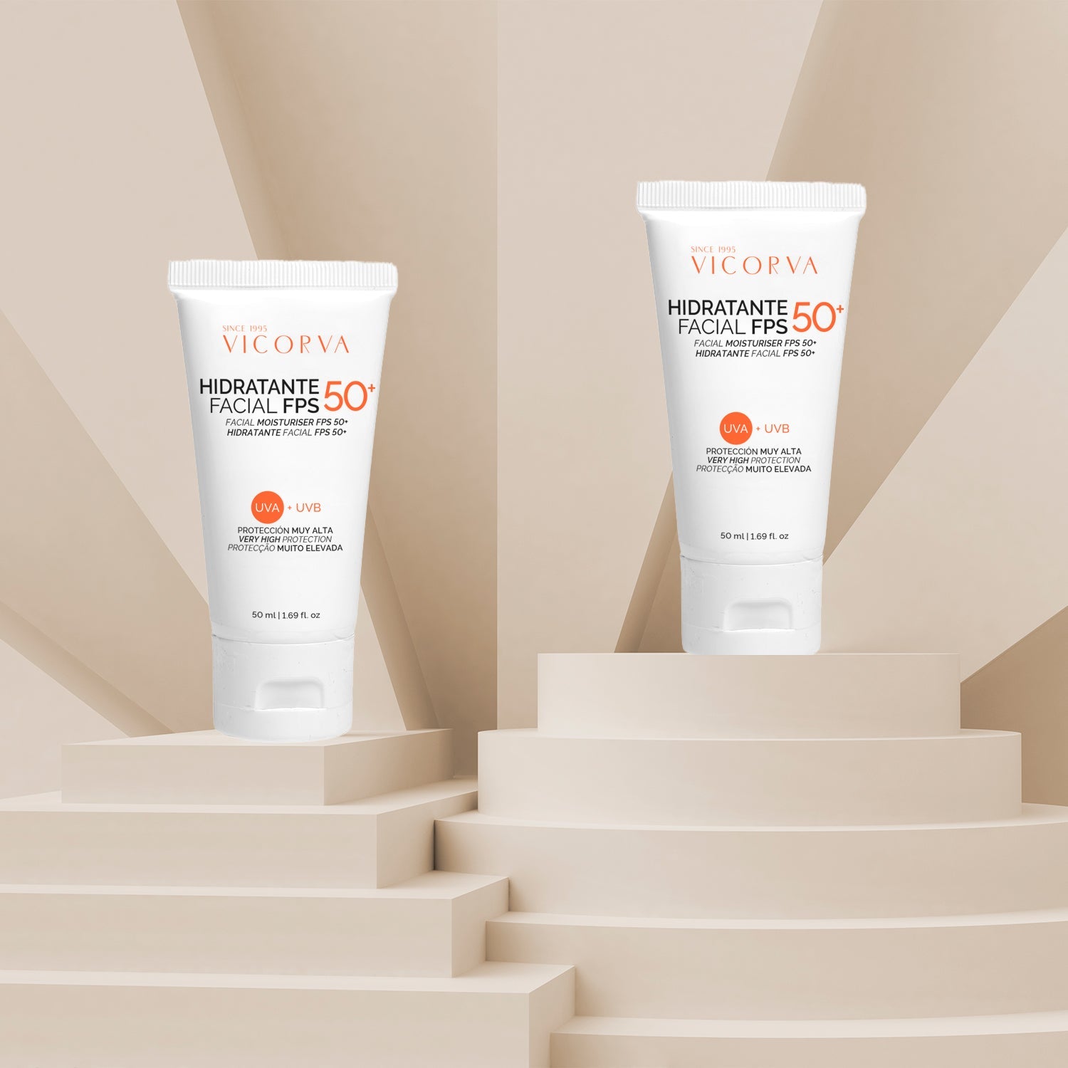 Hidratante Facial FPS 50+ - 50 ml - Cosmética Vicorva