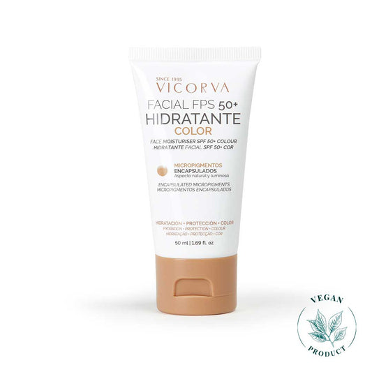 Hidratante Facial FPS 50+ Color - 50 ml - Cosmética Vicorva