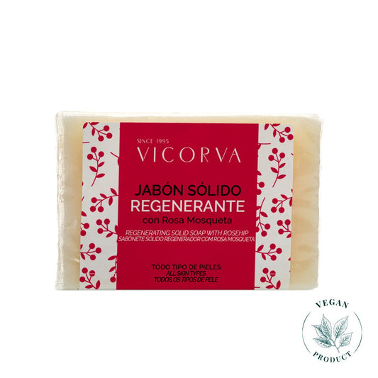 Jabón Sólido Regenerante Rosa Mosqueta - Cosmética Vicorva